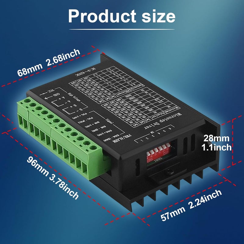 EBYSAICO Stepper Motor Driver TB6600 4A 9-42V Nema 17 Stepper Motor Driver CNC Controller Single Axes Phase Hybrid for CNC/42 57 86 Stepper Motor (TB6600-1pcs) - Image 5